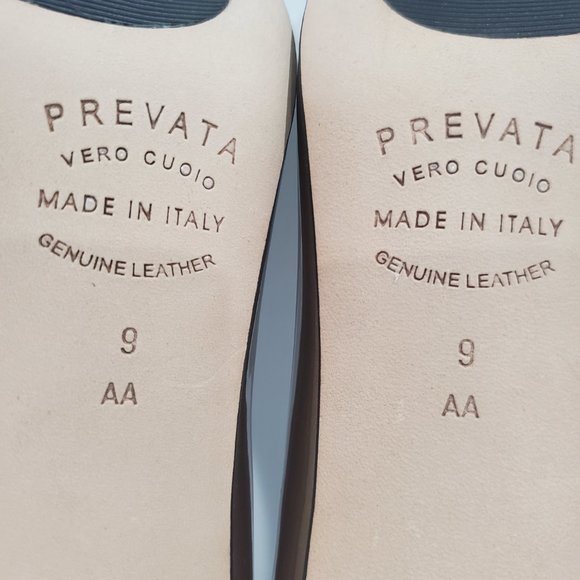 NIB ✅ PREVATA Italian Leather Heel Shoes 9 Taupe  ✨ NEW WITH BOX - Picture 13 of 14